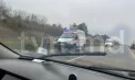 O mașină a fost grav avariată în urma unui accident din raionul Sîngerei. Poliția și ambulanta au intervenit - FOTO 