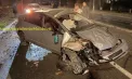 Accident violent în sectorul Botanica al capitalei. Un șofer s-a răsturnat cu mașina - FOTO