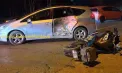 Grav accident în capitală. Un motociclist a ajuns la spital, după ce s-a ciocnit cu un automobil - FOTO