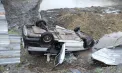 Accidente matinale la Cimișlia. O mașină s-a răsturnat, iar alte au derapat din cauza ghețușului. Poliția vine cu detalii - FOTO