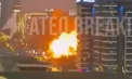 Momentul în care o rachetă cade lângă un hotel din Dubai și explodează - VIDEO
