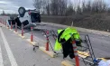 Accident în apropiere de Cojușna. O mașină s-a răsturnat pe drum după ce s-a lovit cu un alt automobil. Imagini de la locul impactului - GALERIE FOTO/VIDEO