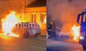 Mașină în flăcări pe o stradă din capitală. Momentul când arde ca o torță - VIDEO