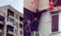 Băiețel de 3 ani care stătea pe exteriorul unui balcon de la etajul 8 al unui bloc de locuit din Bulgaria, salvat în ultima clipă de un polițist - VIDEO
