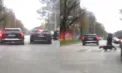 La un pas de tragedie în trafic: Șofer surprins cum intră pe contrasens, face depășire periculoasă și nu acordă prioritate unui pieton pe trecere - VIDEO