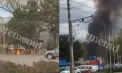 Fum negru și dens în Chișinău: Un hambar aflat pe teritoriul unui grajd de cai, cuprins de flăcări. Cinci echipe de pompieri luptă pentru a stinge focul - FOTO/VIDEO