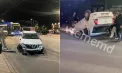 O mașină s-a răsturnat în sectorul Buiucani al capitalei, după ce s-a lovit într-o stație de pasageri. Imagini surprinse de martori – FOTO/VIDEO