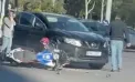 Accident matinal în Chișinău: O motocicletă și un automobil, implicate într-o coliziune. Imagini de la locul impactului - VIDEO 