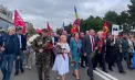 Marș al socialiștilor și comuniștilor de 9 mai în capitală: Diana Caraman, după ce a sfidat legea și a purtat panglica bicoloră, spune că „niciodată nu a plătit amendă” - VIDEO