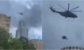 Sisteme antiaeriene pe zgârâie-norii din Moscova. De frica dronelor ucrainene, rușii au dus cu elicopterul echipamentul la etajul 42