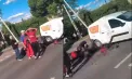 Accident grav la Vatra: O motocicletă s-a izbit puternic într-o mașină. Imagini cu impact emoțional de la locul impactului - VIDEO