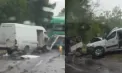 Accident la intrarea în Cupcini: două mașini, grav avariate. Imagini de la locul impactului - VIDEO