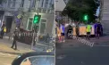 Accident violent în centrul Chișinăului: un automobil s-a răsturnat după impactul cu o altă mașină - VIDEO