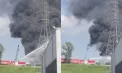 Fum negru și dens la Ciocana: un depozit cu materiale de construcții - cuprins de flăcări. Imagini surprinse de martori - VIDEO