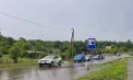 Atenție, șoferi. Drumul dintre localitățile Pepeni și Bălășești din raionul Sîngerei, blocat din cauza ploii puternice. Îndemnul poliției