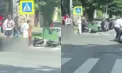 Un tânăr, transportat la spital după ce motocicleta pe care o conducea a fost lovită de o mașină, la Chișinău. Imagini de la locul impactului - VIDEO