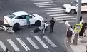 Un adolescent a ajuns la spital, după ce motocicleta pe care o conducea s-a ciocnit cu un automobil, pe o stradă din Chișinău. Ce spune poliția - VIDEO