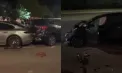 Carambol pe o stradă din capitală: Trei mașini au fost grav avariate, după ce un șofer ar fi pierdut controlul volanului. Imagini de la locul impactului - VIDEO