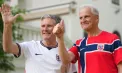 Starmer și premierul Norvegiei au schimbat cravata cu tricoul de fotbal înaintea duelului de la Cupa Mondială - VIDEO