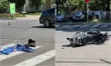 Accident violent la Tiraspol: o adolescentă de 15 ani a ajuns la spital după ce s-a izbit cu motocicleta de o mașină. Momentul impactului, surprins de camerele de supraveghere - VIDEO