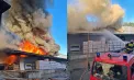 Fum negru și dens în sectorul Ciocana: un depozit cu materiale de construcție arde. Mai multe echipaje de pompieri luptă pentru a stinge flăcările - FOTO/VIDEO