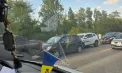 Accident în lanț pe una dintre cele mai circulate artere din Chișinău: Patru automobile au fost implicate în coliziune, iar traficul este blocat în zonă - FOTO/VIDEO