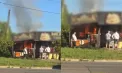Incendiu la o terasă din sectorul Telecentru: două echipe de pompieri au intervenit. Flăcările, surprinse în imagini - VIDEO