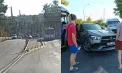 Momentul în care troleibuzul cu 40 de pasageri este lovit de mașină, în centrul Chișinăului. Impactul, surprins de o cameră de bord - VIDEO