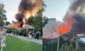 Incendiu în Tohatin: cinci echipaje au luptat o oră și jumătate cu flăcările. Construcția de 144 de metri pătrați a ars în totalitate - VIDEO