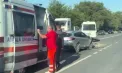 Accident violent la intrarea în satul Mitoc, raionul Orhei. Un automobil a fost grav avariat după ce s-a lovit de un microbuz – VIDEO
