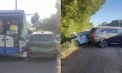 Impact violent pe bulevardul Dacia din Chișinău: trei mașini și un autobuz, implicate în accident - FOTO/VIDEO