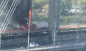 Pod important din Kiev, lovit de două drone rusești: circulația metroului și a transportului public a fost suspendată - VIDEO