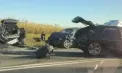 Accident teribil la Peresecina. Patru persoane, transportate la spital, după ce mașinile în care se aflau s-au ciocnit. Automobilele, distruse complet - VIDEO