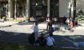 Copiii au transformat asfaltul din fața Ministerului Culturii într-o foaie de colorat, redescoperind patrimoniul național prin joc - VIDEO