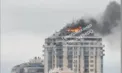 Imagini înfiorătoare din Odesa: o dronă rusească a lovit un bloc de locuințe, iar flăcările au cuprins ultimele etaje - VIDEO
