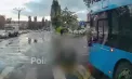 Imagini cu impact emoțional. Un bărbat - lovit de un autobuz pe o trecere de pietoni din Chișinău. Momentul surprins de o cameră de bord - VIDEO