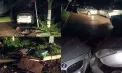 A încercat să evite un accident, dar a provocat un carambol. O mașină a lovit un container cu nisip, un indicator rutier și un BMW parcat, la Tiraspol - FOTO