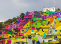 O zona rezidentiala din Mexic, TRANSFORMATA intr-un imens curcubeu! Vezi cum arata - VIDEO