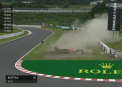 Calificari PERICULOASE la Formula 1. Pilotul rus Daniil Kviat a nimerit intr-un accident in timpul cursei preliminare a Marelui Premiu al Japonie - VIDEO