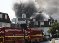 Incendiu la Moschee: Cateva persoane au fost internate la spital dupa ce au inhalat fum - VIDEO