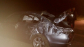 Accident la Falesti. Soferul unui BMW, in stare grava dupa ce s-a rasturnat cu masina - FOTO