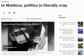 Ne-a mers vestea-n lume. Despre excrementele descarcate la sediul PLDM a scris si The Washington Post: " In Moldova, politica este literlamente de ...rahat" - VIDEO