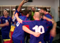 Calificare pentru Moldova in turul 2 preliminar al Cupei Mondiale: Sportivii nostri au declansat fiesta, printr-o hora direct pe stadion - VIDEO