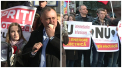 VIDEO - Au protestat la ANRE, cerand anularea deciziei de majorare a preturilor la electricitate si gaz, dupa care au ajuns la primarie: "Jos alianta!"