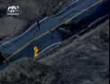 Alunecare de teren in California: O sosea a ajuns sa arate ca niste valuri - VIDEO