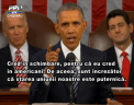 Obama le-a cerut americanilor sa nu cedeze in fata fricii, a turbulentelor economice si a amenintarii jihadiste - VIDEO
