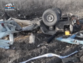 Un microbuz a sarit in aer dupa ce a trecut peste o mina de teren in Donetk. Patru persoane au murit - VIDEO