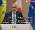 Noul presedinte al FIFA isi propune sa restabileasca imaginea organizatiei, stirbita de coruptie. Infantino promite ca va face mari schimbari in fotbalul mondial - VIDEO