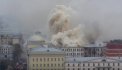 Cladirea Ministerului Apararii din Rusia, IN FLACARI: doi pompieri au ajuns la spital dupa ce s-au intoxicat cu fum - VIDEO