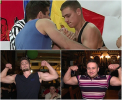 Show al muschilor in capitala: Cei mai puternici barbati s-au adunat pentru a-si pune la incercare bratele. Duelul i-a facut pe participanti sa transpire, dar si sa urle - VIDEO